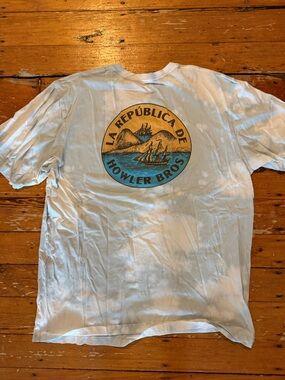 Howler Brothers La Republica Light Blue Tie-Dye Graphic T-Shirt